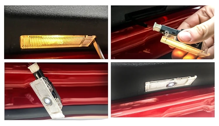 alfa romeo door projector lights installastion