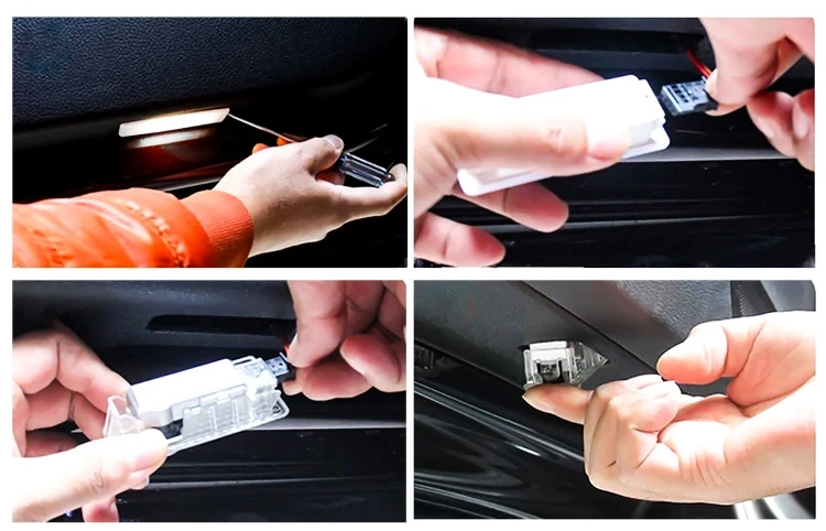 installation step for bmw logo door lights