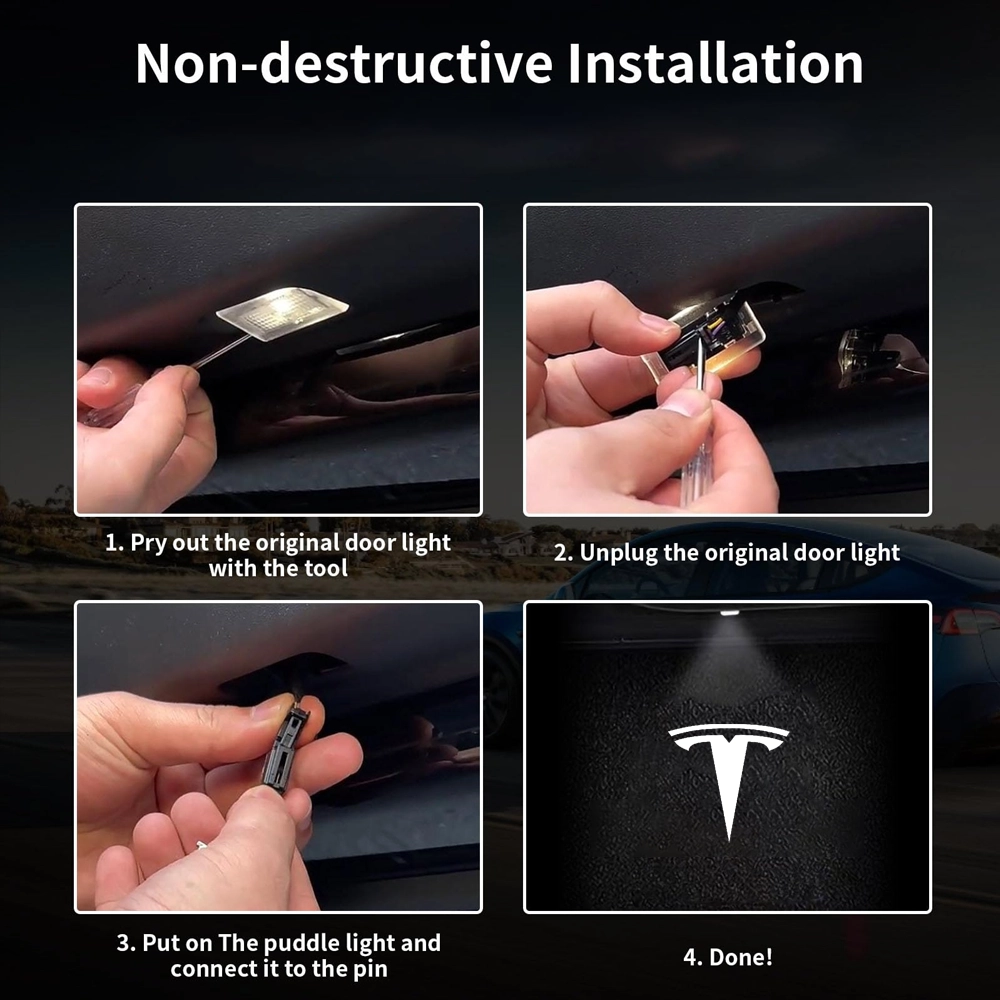 Installing Tesla puddle lights guide