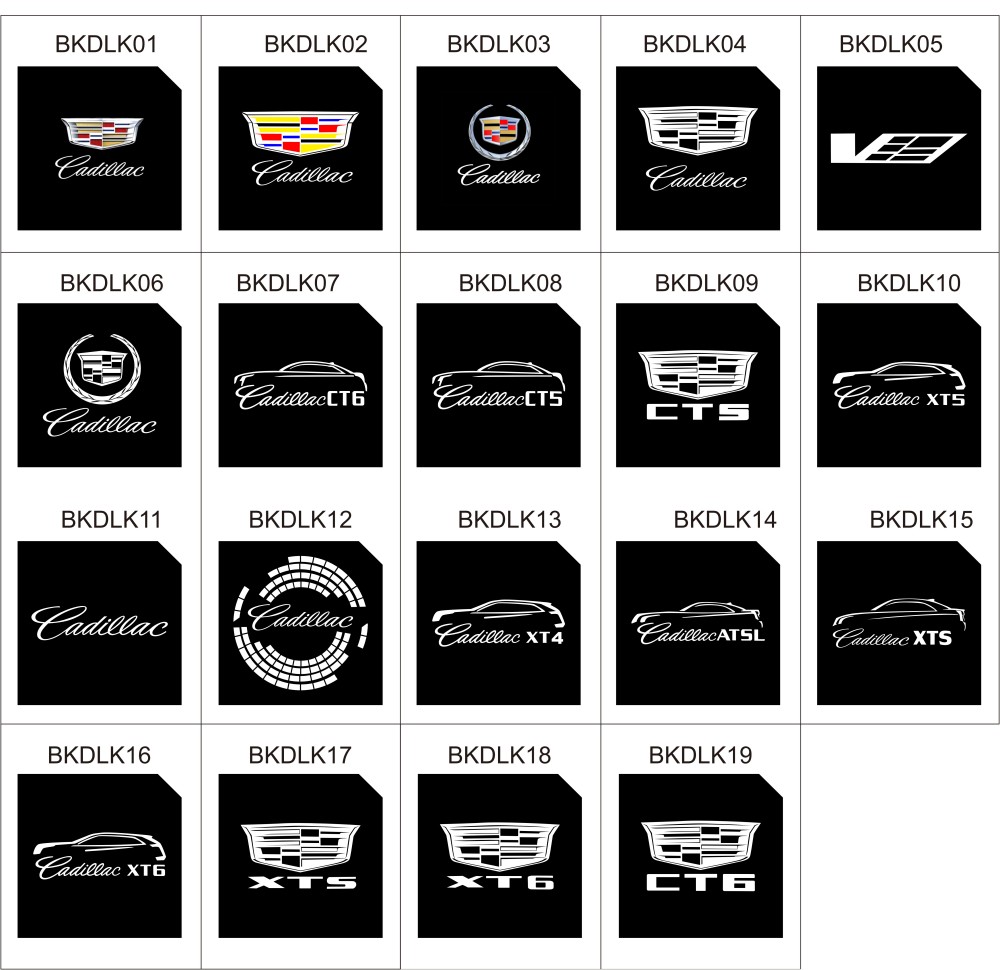 cadillac door logo lights