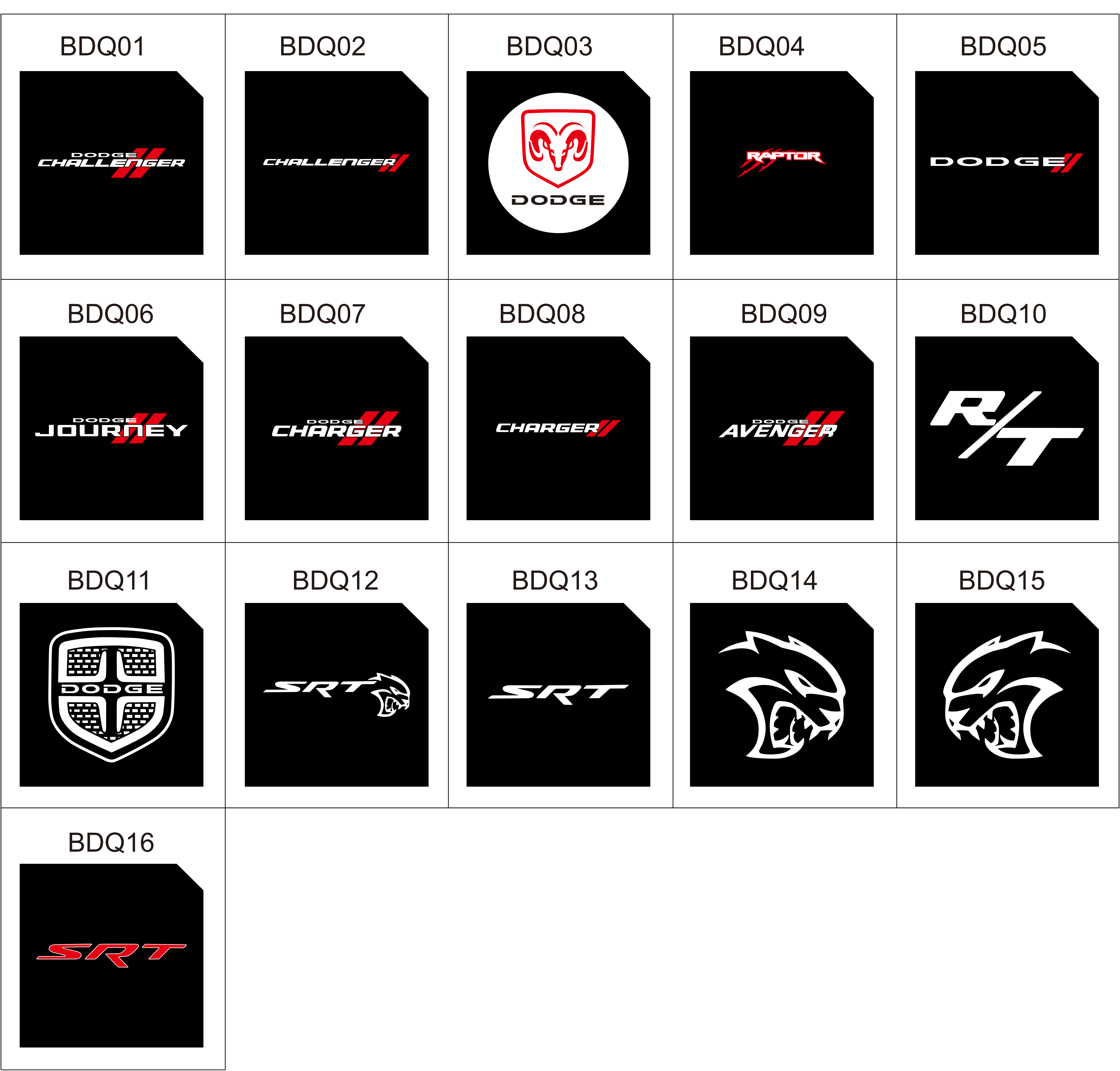 Dodge car logo projection pattern