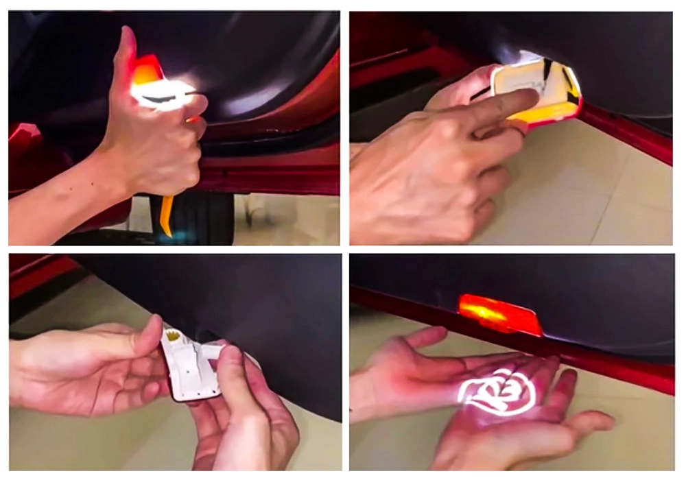 Mazda door courtesy lights installastion