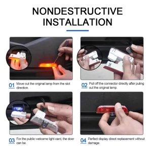 Volkswagen logo door lights installation guide