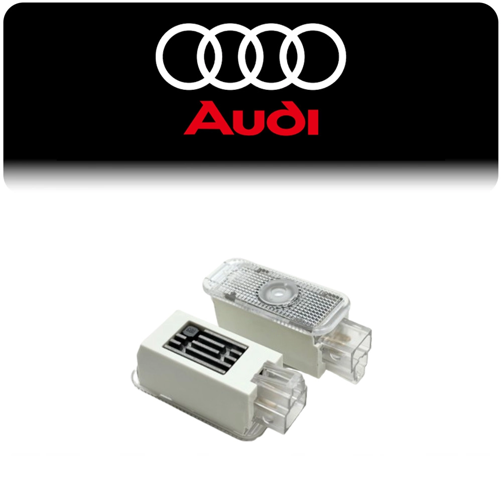 audi door logo lights